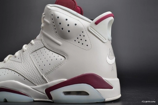 384664-116 Jordan Air Retro 6 Maroon white 0825